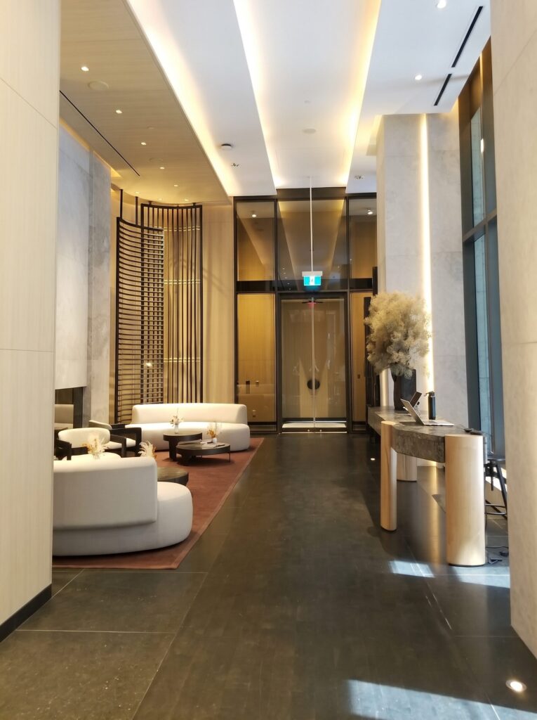 Japanese-inspired interior at Nobu Hotel Toronto