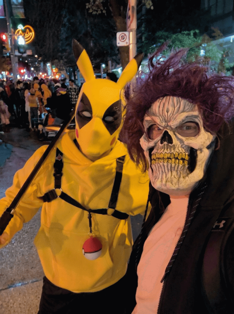 Toronto Halloween event with costumes and lights